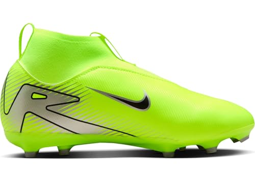 Nike Jr. Mercurial Superfly 10 Academy Little/Big Kids' MG High-Top Soccer Cleats (FQ8304-700, Volt/Black) Size 4