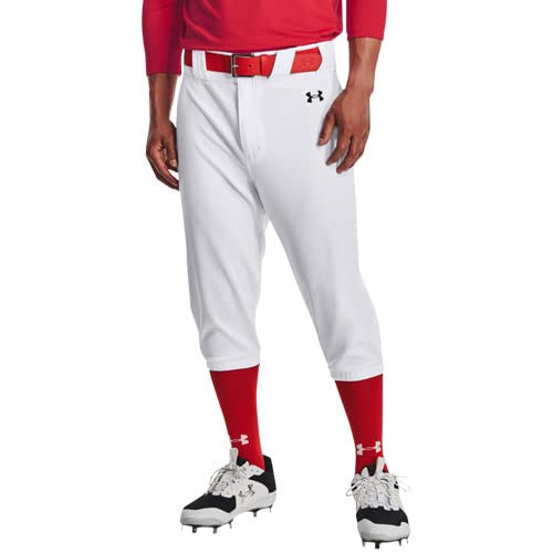 Under Armour Men's Gameday Vanish Knicker 21 Pants, White (100)/Black, Large