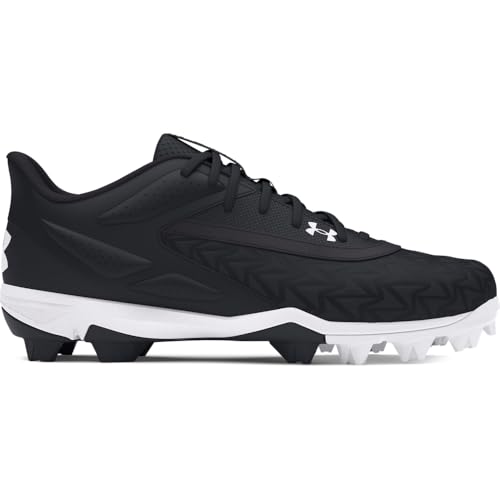 Under Armour Men's Leadoff Low RM 3.0 Baseball Cleat, (001) Black/Black/White, 7.5, US