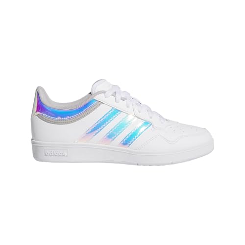 adidas Women's Hoops 4.0 Basketball Sneaker, White/White/Grey, 8