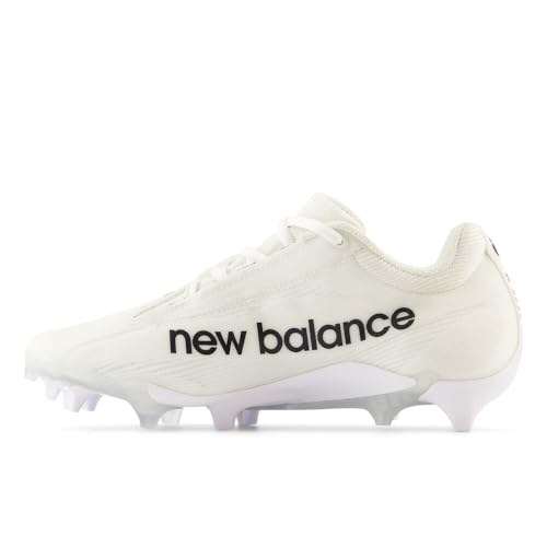 New Balance Women's BurnX4 Lacrosse Shoe, White/Black, 6