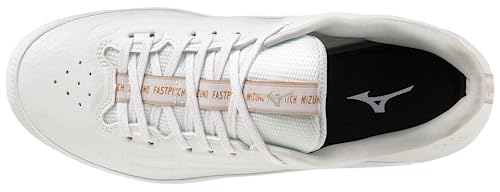 Mizuno Women's Finch Elite 6 Low TPU Softball Cleat, White, 9