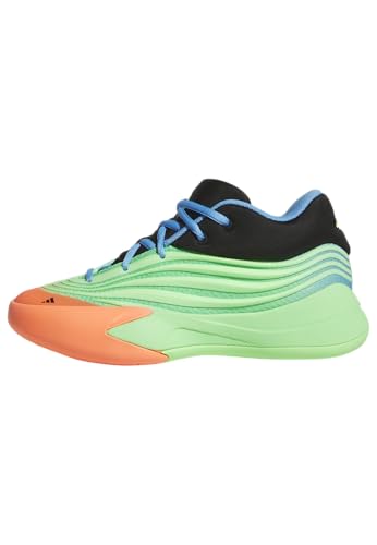 adidas Dame X Basketball Sneaker, Lime Burst/Signal Coral/Blue Burst, 6 US Unisex Big Kid