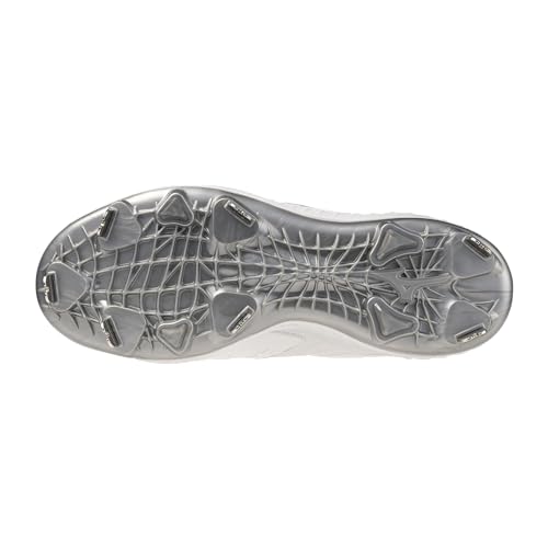 Mizuno Pro FP Low Women's Metal Fastpitch Cleat, White/Silver, 6.5
