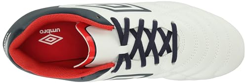 Umbro Men's Classico XI FG Soccer Cleat, White/Navy/Red, 8