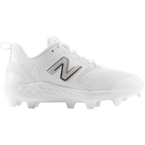 New Balance Men's Fresh Foam 3000 V6 Molded Baseball Shoe, White/White, 14