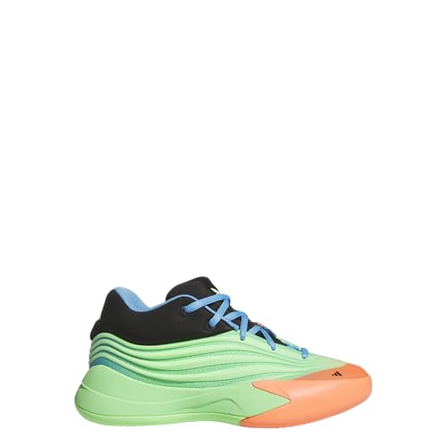 adidas Dame X Basketball Sneaker, Lime Burst/Signal Coral/Blue Burst, 6 US Unisex Big Kid