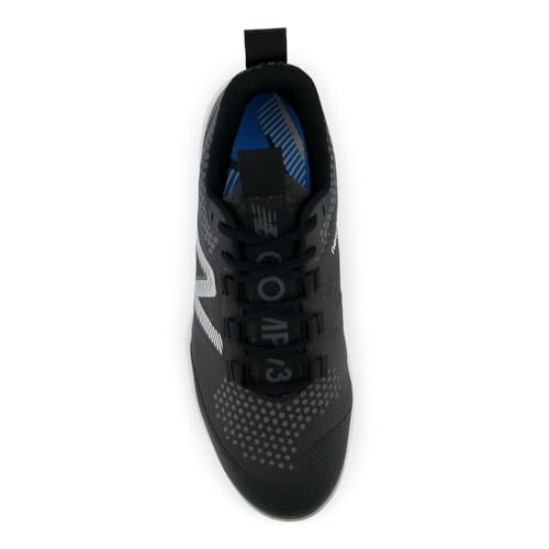 New Balance Men's FuelCell COMP V3 Baseball Shoe, Black/White, 11.5 M