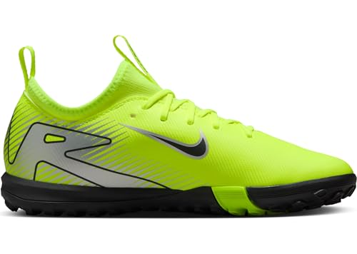 Nike Jr. Mercurial Vapor 16 Academy Little/Big Kids' TF Low-Top Soccer Shoes (FQ8284-700, Volt/Black) Size 5.5