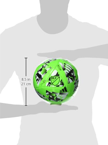 adidas MLS Club Soccer Ball, Solar Green/Black/White, 4
