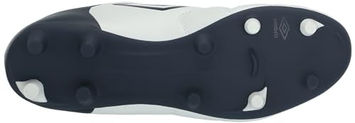 Umbro Men's Classico XI FG Soccer Cleat, White/Navy/Red, 8
