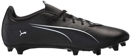 PUMA Men's Ultra 5 Play Firm, Artificial Ground Soccer Cleats Sneaker, Black White, 12