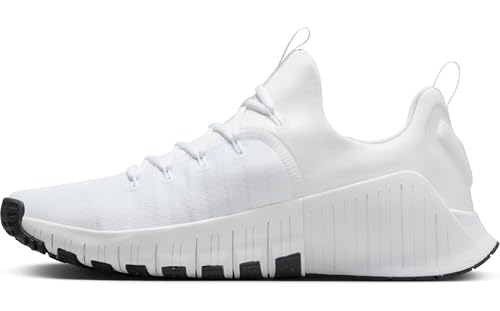 Nike Men's Free Metcon 6 Sneaker, White/Black/White, 13
