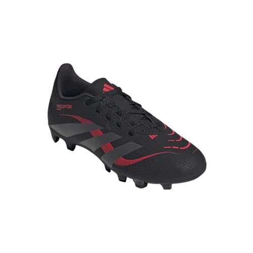 adidas Club Predator Firm Multi Ground Sneaker, Black/Grey/Lucid Red, 13 US Unisex Little Kid