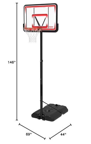 Lifetime Adjustable Shatterproof Fusion Portable Basketball Hoop, 44-Inch Backboard
