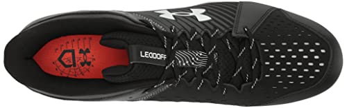 Under Armour Men's Leadoff Low Rubber Molded Baseball Cleat, (001) Black/Black/White, 12