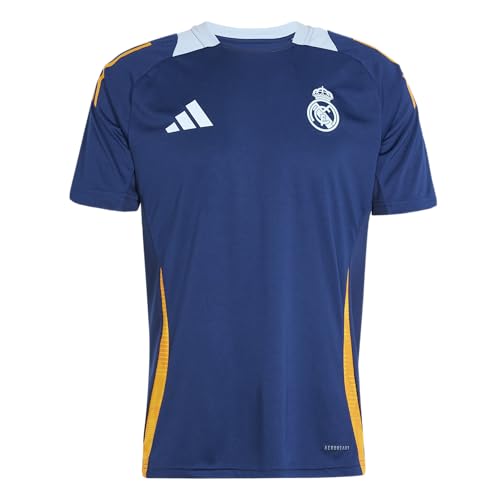 adidas Men's Real Madrid 24/25 Competition Training Jersey, Team Navy Blue/Crew Orange/Blue
