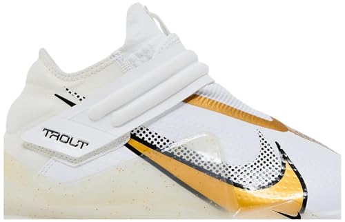 Nike Force Zoom Trout 7 Men's Baseball Cleats 'White Gold' (Cl3134-106) - Size 8