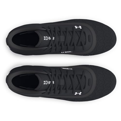 Under Armour Men's Leadoff Mid 3.0 Baseball Cleat, (001) Black/Black/White, 9.5, US