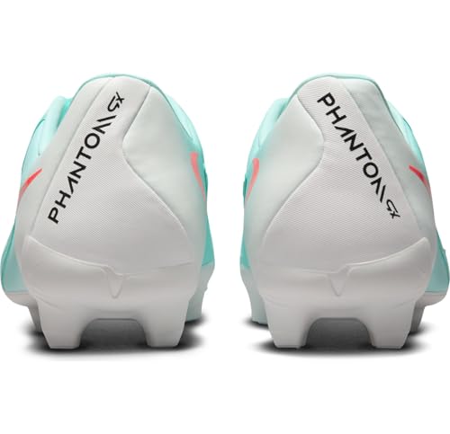 Nike Phantom GX 2 Academy MG Low-Top Soccer Cleats (FD6723-300, Mint/Off Noir/Atomic Red) Size 7