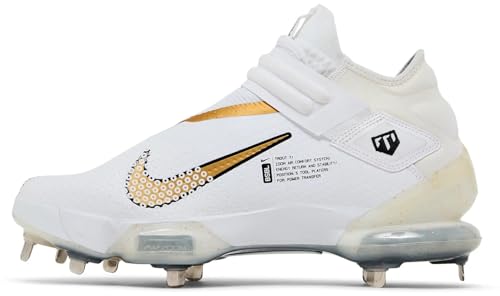 Nike Force Zoom Trout 7 Men's Baseball Cleats 'White Gold' (Cl3134-106) - Size 8