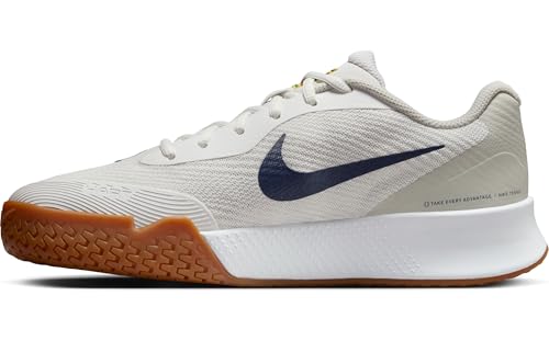 Nike Vapor Lite 3 Women's Hard Court Tennis Shoes (FZ2156-100, Summit White/Light Bone/Gum Medium Brow) Size 8.5