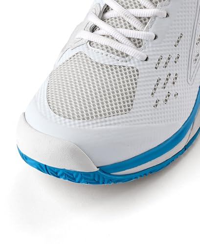 WILSON Men's Rush Pro Ace OZ Tennis Shoe, White/Atomic Blue, 10