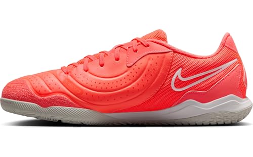 Nike Tiempo Legend 10 Academy Indoor/Court Low-Top Soccer Shoes (DV4341-800, Hot Lava/White) Size 9.5