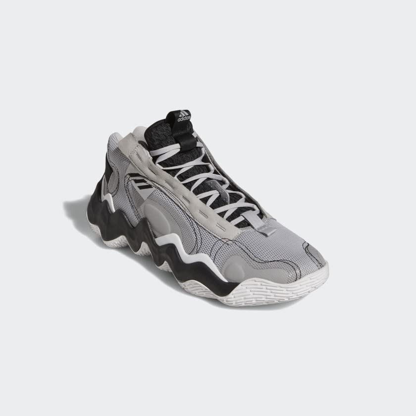 adidas Women's Exhibit B Mid Basketball Shoe, Grey/White/Black, 7
