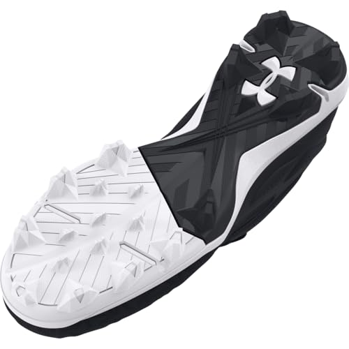 Under Armour Men's Leadoff Low RM 3.0 Baseball Cleat, (001) Black/Black/White, 7.5, US