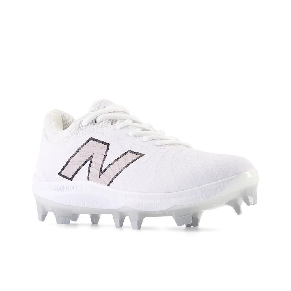 New Balance Women's FuelCell Fuse V4 Molded Softball Shoe, Optic White/Raincloud, 9