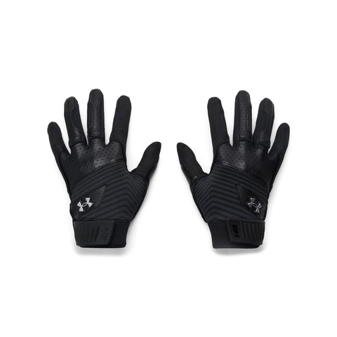 Under Armour Girls' Harper Baseball Gloves 24, (001) Black/Black/Metallic Gun Metal, Small