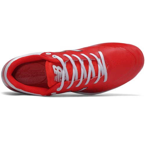 New Balance Men's 4040 V5 TPU Molded Baseball Shoe, Red/White, 15 M US