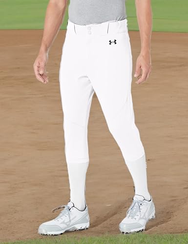 Under Armour Men's Utility Baseball Knicker 22, (100) White / / Black, Medium
