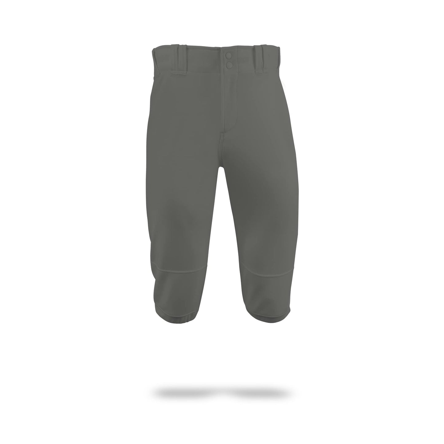 MARUCCI Adult EXCEL Double-Knit Short Baseball Pant, Gray, Adult Medium