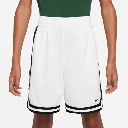 Nike Dri-FIT DNA Big Kids' (Boys') Basketball Shorts (White/Black, FJ6802-100) Size Large