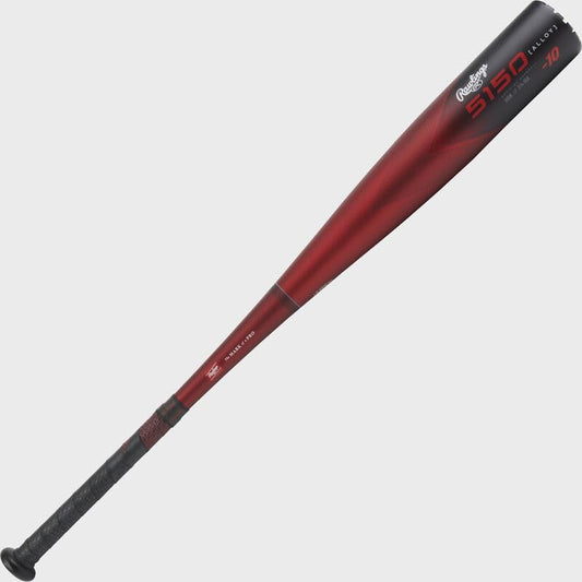 New, Rawlings 2023 5150 USSSA BAT, -10 2 3/4" 31/21 End Loaded Red/Black Alloy