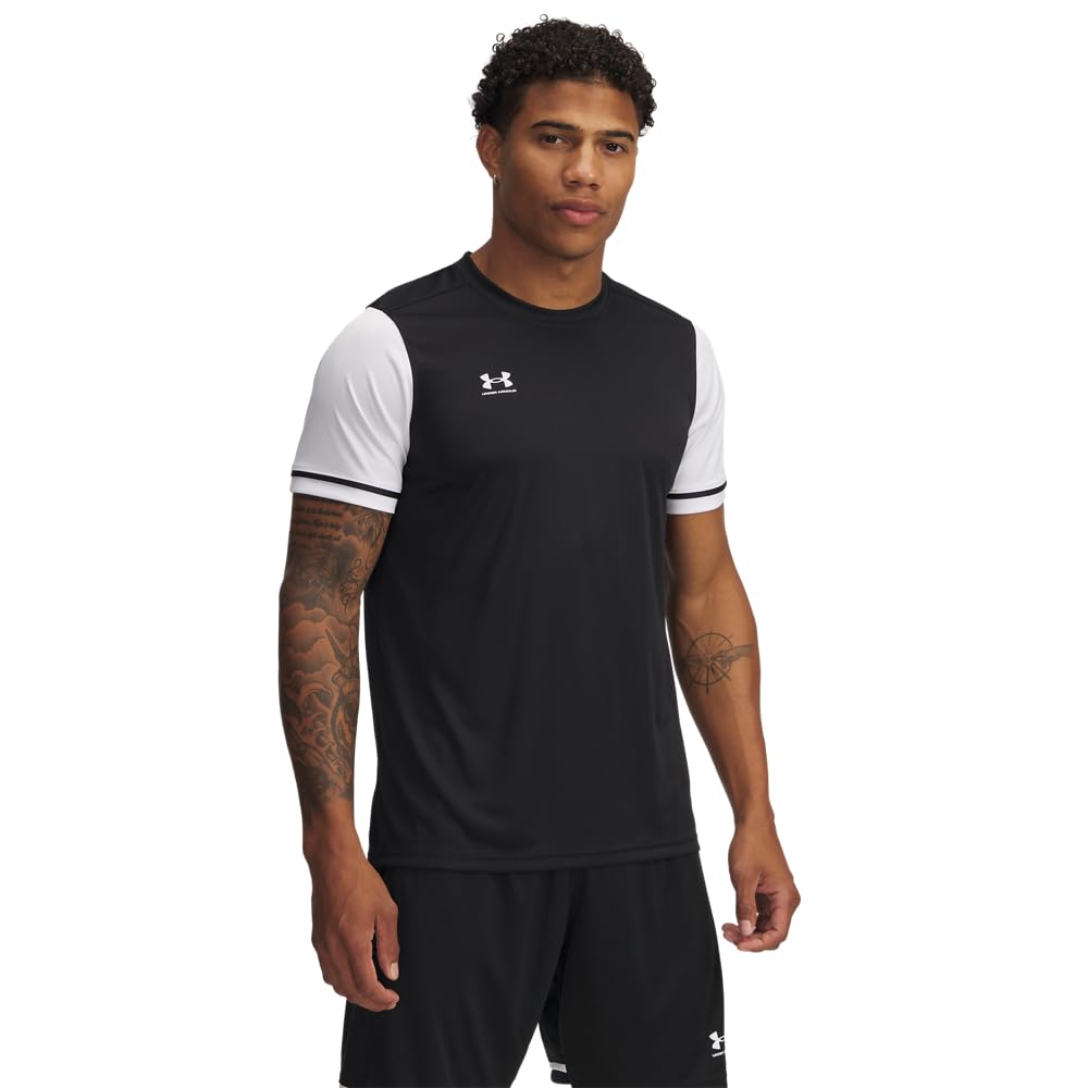 Under Armour Men's Challenger Jersey, (001) Black/White/White, Medium