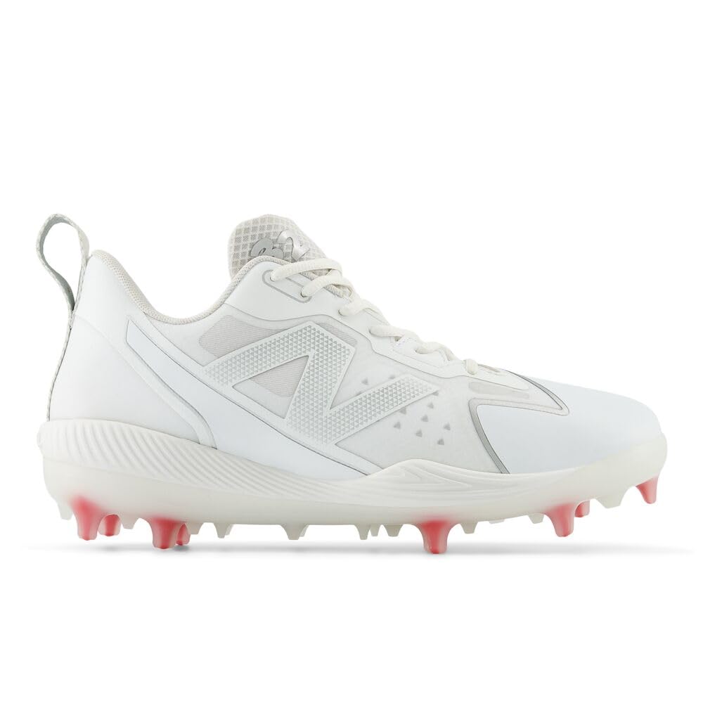 New Balance Women's FuelCell Romero Duo V2 Composite Softball Shoe, White/Silver Metalic, 7.5