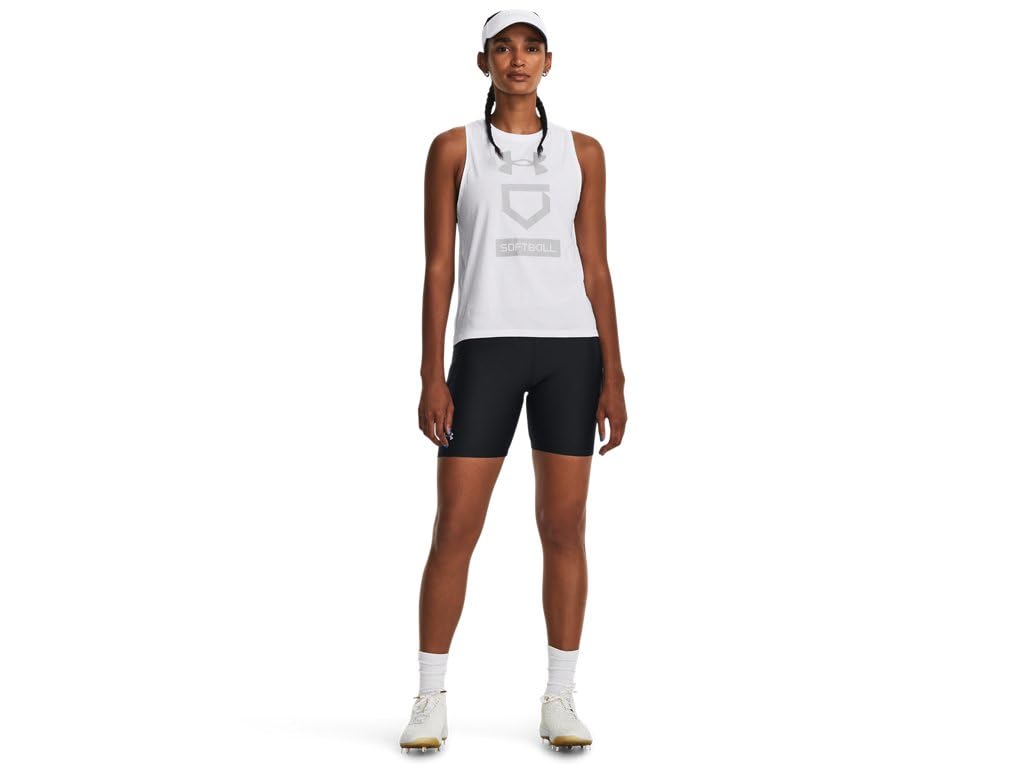 Under Armour Womens Softball Slider Shorts, (001) Black / / White, Medium
