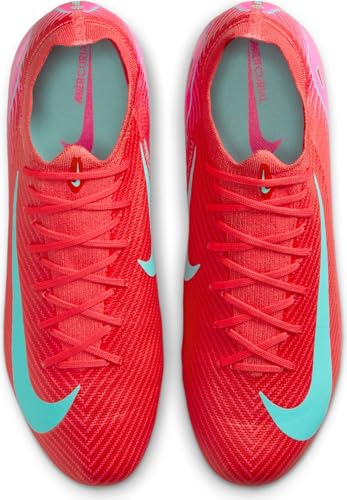 Nike Mercurial Vapor 16 Pro FG Low-Top Soccer Cleats (FQ8685-800, Ember Glow/Aurora Green) Size 8