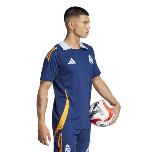 adidas Men's Real Madrid 24/25 Competition Training Jersey, Team Navy Blue/Crew Orange/Blue