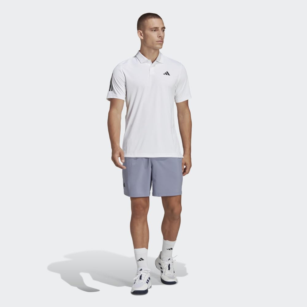 adidas Men's Club 3-Stripes Tennis Polo Shirt, White, Small