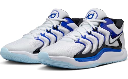 KD17 Basketball Shoes (FJ9487-100, White/Black/Game Royal/White) Size 11.5