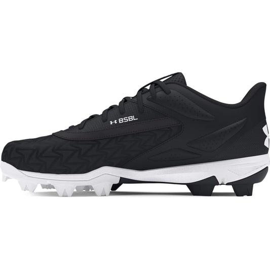 Under Armour Men's Leadoff Low RM 3.0 Baseball Cleat, (001) Black/Black/White, 8.5, US