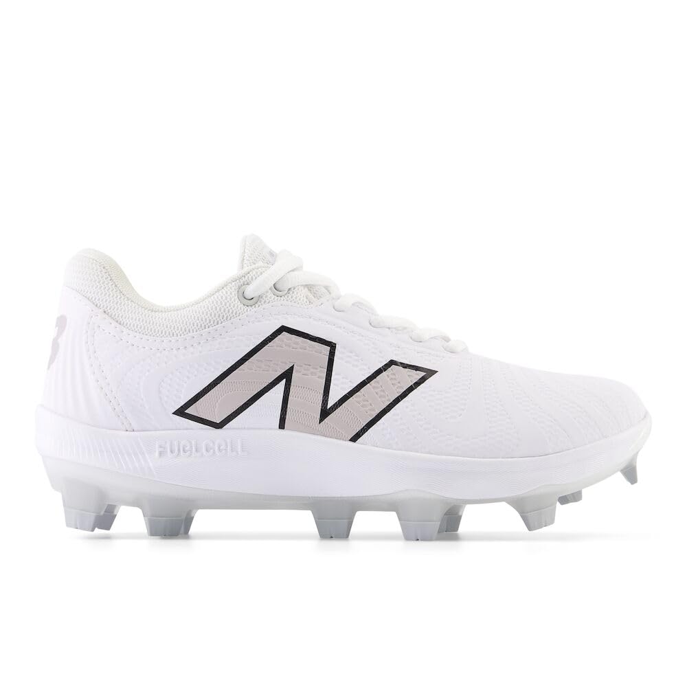 New Balance Women's FuelCell Fuse V4 Molded Softball Shoe, Optic White/Raincloud, 9