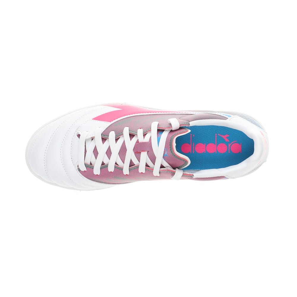 Diadora Mens Brasil Elite Veloce Gr Tfr Turf Soccer Cleats - Pink, White - Size 10 M