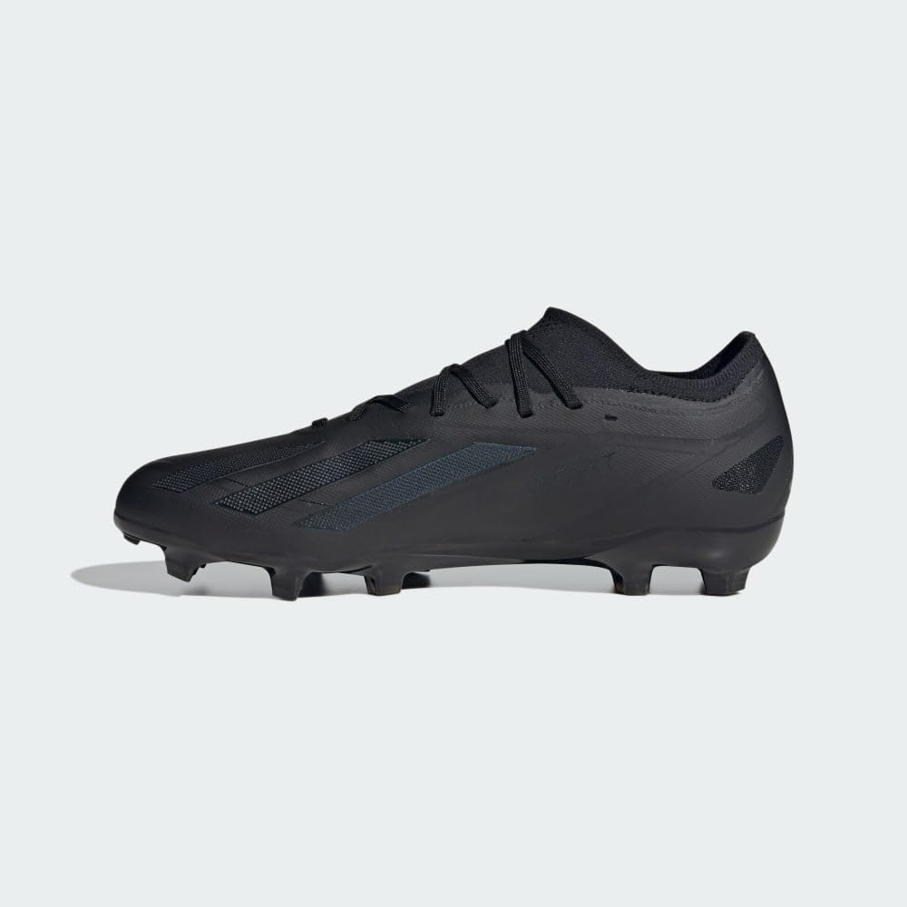 adidas Unisex X Crazyfast.2 Firm Ground Soccer Cleats Sneaker, Core Black/Core Black/Core Black, 7 US Men