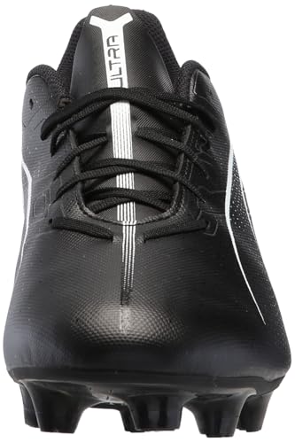 PUMA Men's Ultra 5 Play Firm, Artificial Ground Soccer Cleats Sneaker, Black White, 12