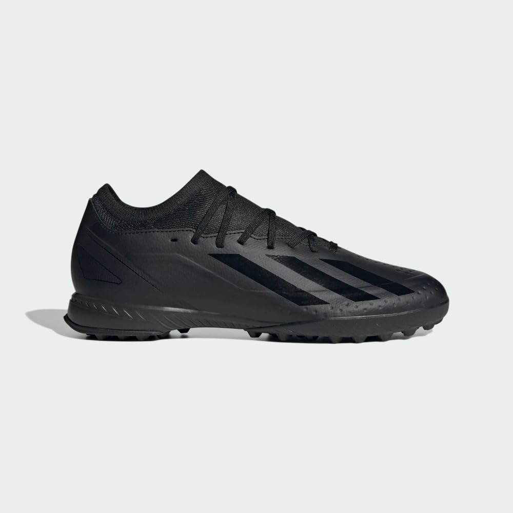 adidas Unisex X Crazyfast.3 Turf Sneaker, Core Black/Core Black/Core Black, 8.5 US Men